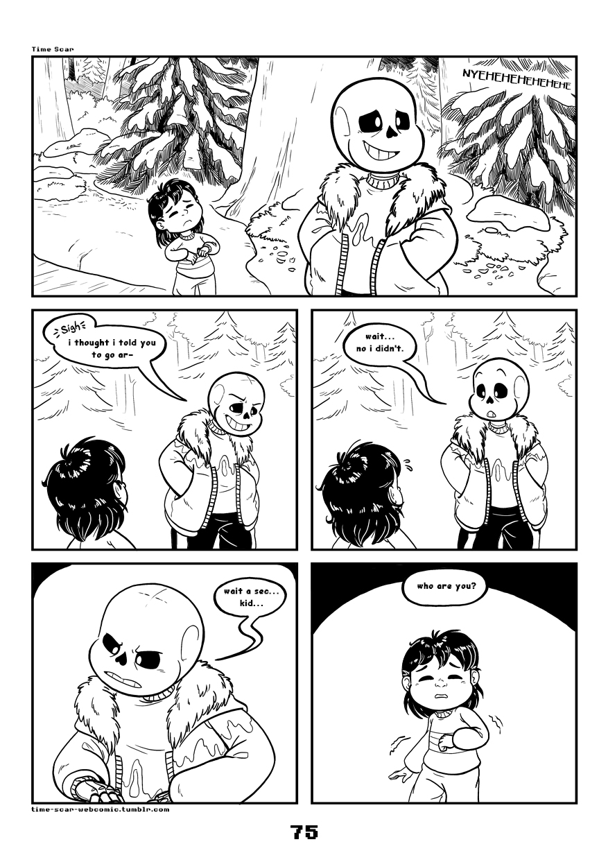 2017 animated_skeleton bone c-puff clothed clothing comic english_text group hi_res human humanoid mammal not_furry protagonist_(undertale) sans_(undertale) skeleton text undead undertale video_games
