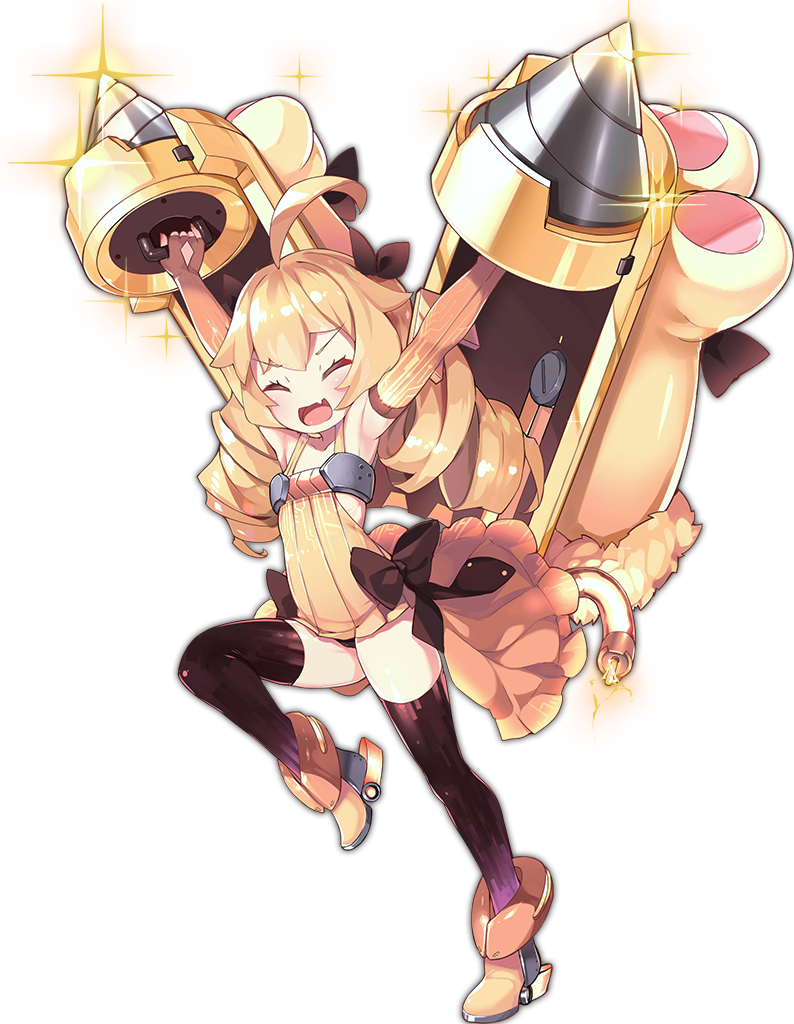 :d ^_^ ahoge ankle_boots armpits arms_up azur_lane black_bow black_legwear black_panties black_ribbon blonde_hair boots bow closed_eyes collarbone diamond_(shape) dress drill drill_hair elbow_gloves electricity eyebrows eyebrows_visible_through_hair eyelashes fang fingerless_gloves flat_chest full_body gloves hair_ribbon kaede_(003591163) leg_up long_hair official_art open_mouth overskirt panties pantyshot ribbon shiny shiny_hair short_dress smile solo sparkle standing standing_on_one_leg tachi-e thighhighs tongue transparent_background trial_bullin_mkii_(azur_lane) twin_drills underwear yellow_dress yellow_footwear yellow_gloves