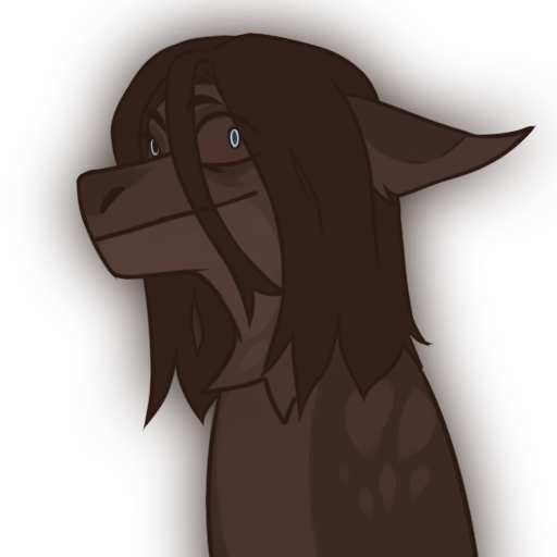 1:1 alpha_channel ambiguous_gender anthro blue_eyes brown_body brown_fur brown_hair corzh77 dragon ears_back fur furred_dragon hair looking_at_viewer mouth_closed pivoted_ears simple_background solo transparent_background wide_eyed