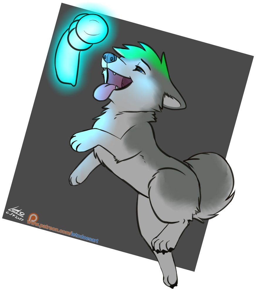2017 canine chibi cute digital_media_(artwork) dildo dog feral fur hair husky le_suce_d'husky letodoesart lukehusky male mammal open_mouth sex_toy simple_background smile solo tongue tongue_out toy