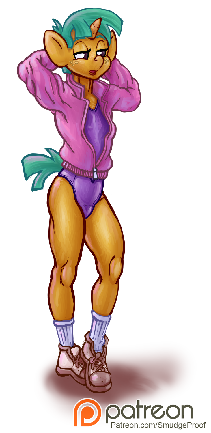 2017 alpha_channel anthro anthrofied butt_freckles chest_freckles clothing equine flat_chested footwear freckles friendship_is_magic horn jacket mammal my_little_pony one-piece_swimsuit open_jacket open_mouth patreon shoes simple_background smudge_proof snails_(mlp) standing swimsuit transparent_background unicorn zipper