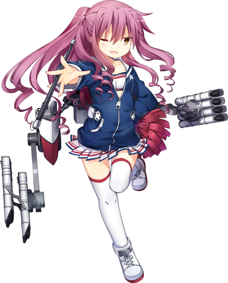 ;d azur_lane bangs baton between_fingers blue_jacket blush breasts cleavage collarbone craven_(azur_lane) dot_nose drill_hair eyebrows eyelashes floating_hair full_body hair_between_eyes hand_on_hip jacket jiang-ge leg_up long_hair looking_away machinery miniskirt official_art one_eye_closed open_mouth orange_eyes outstretched_arm pleated_skirt pocket pom_poms purple_hair shoes sidelocks skirt small_breasts smile sneakers solo standing standing_on_one_leg star star_print strapless tachi-e thigh_gap thighhighs torpedo transparent_background tsurime tubetop unzipped white_footwear white_legwear white_skirt zettai_ryouiki zipper zipper_pull_tab