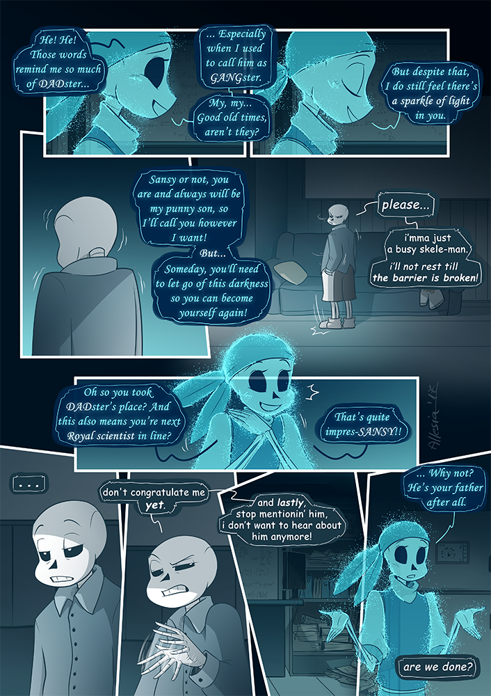 2017 absurd_res allesiathehedge animated_skeleton bone clothed clothing comic english_text fur hi_res not_furry sans_(undertale) skeleton text undead undertale video_games