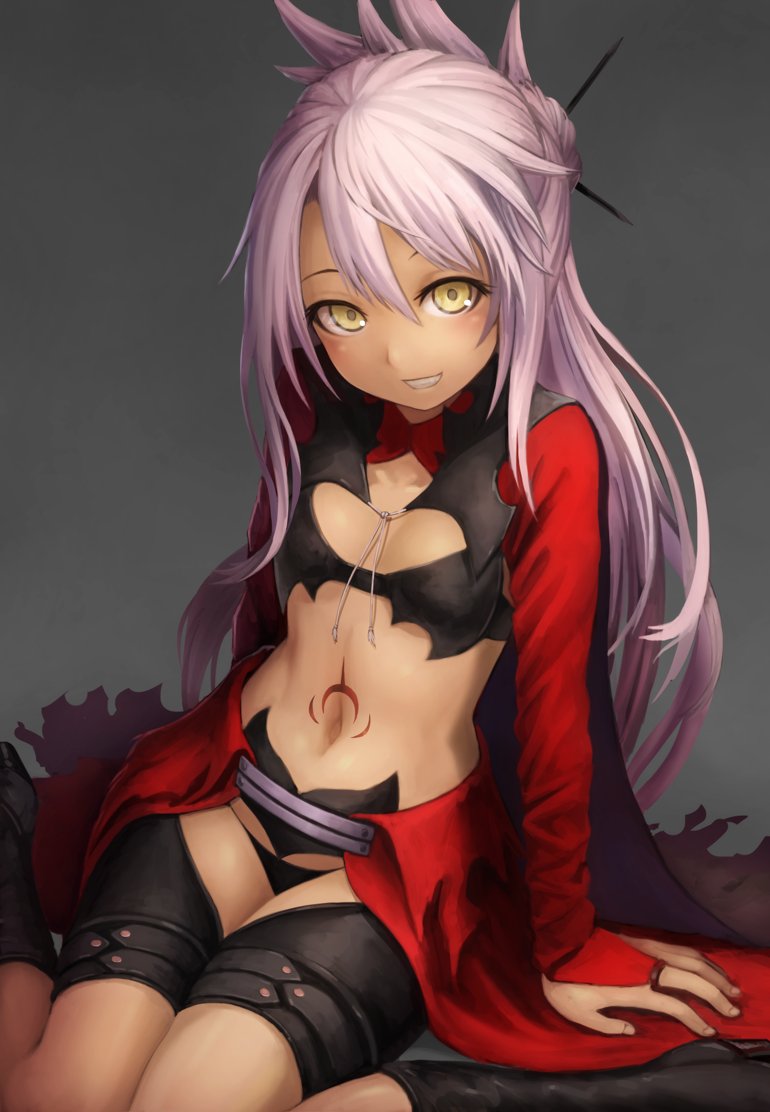 chloe_von_einzbern dark_skin loli tagme yellow_eyes