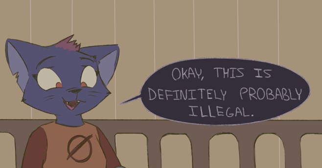 ahdadah anthro cat clothed clothing cropped feline female mae_(nitw) mammal night_in_the_woods reaction_image red_eyes shirt solo text
