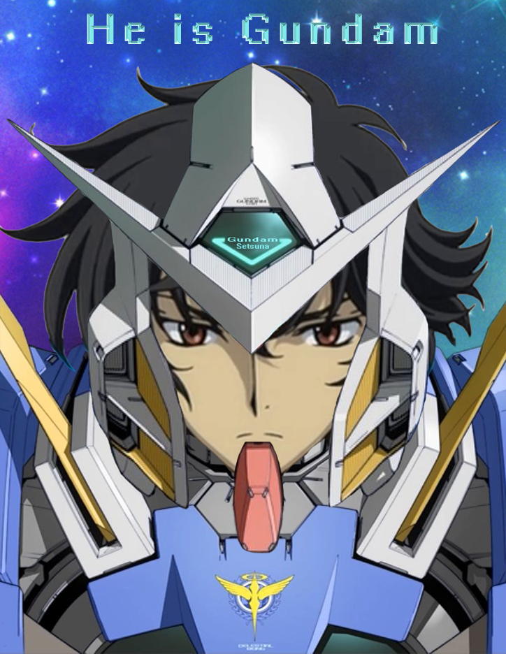 black_hair boy curly_hair gundam gundam_00 gundam_exia mecha robot_joins setsuna_f_seiei