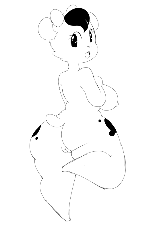 2017 anthro big_breasts big_butt biped biscotti_(scribs03) black_and_white black_hair breasts buckteeth butt butt_focus cheek_tuft digital_drawing_(artwork) digital_media_(artwork) eyelashes female full-length_portrait fur hair hair_bow hair_ribbon hamster hand_on_breast inner_ear_fluff looking_back mammal monochrome nipples nude on_one_leg open_mouth open_smile pinup portrait pose pussy raised_leg rear_view ribbons rodent scribs03 short_hair short_tail shortstack side_boob simple_background slightly_chubby small_tail small_waist smile solo spots spotted_fur standing teeth thick_thighs tuft voluptuous white_background wide_hips