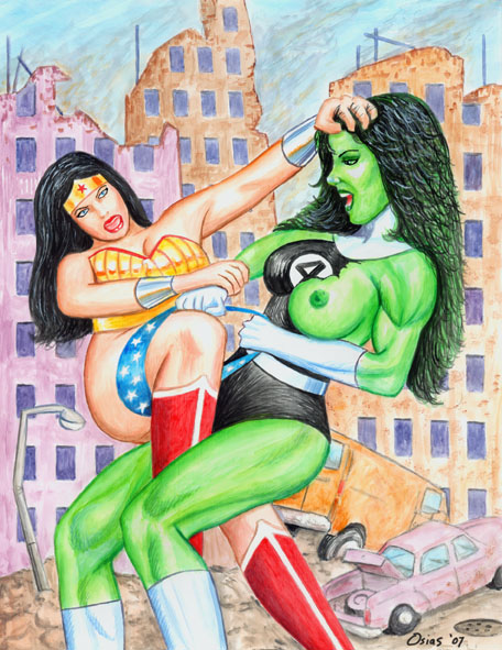 crossover dc marvel osias she-hulk wonder_woman
