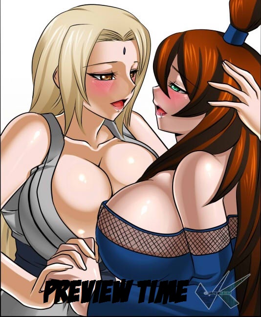 2girls jadenkaiba multiple_girls naruto naruto_shippuuden no_background terumi_mei tsunade yuri