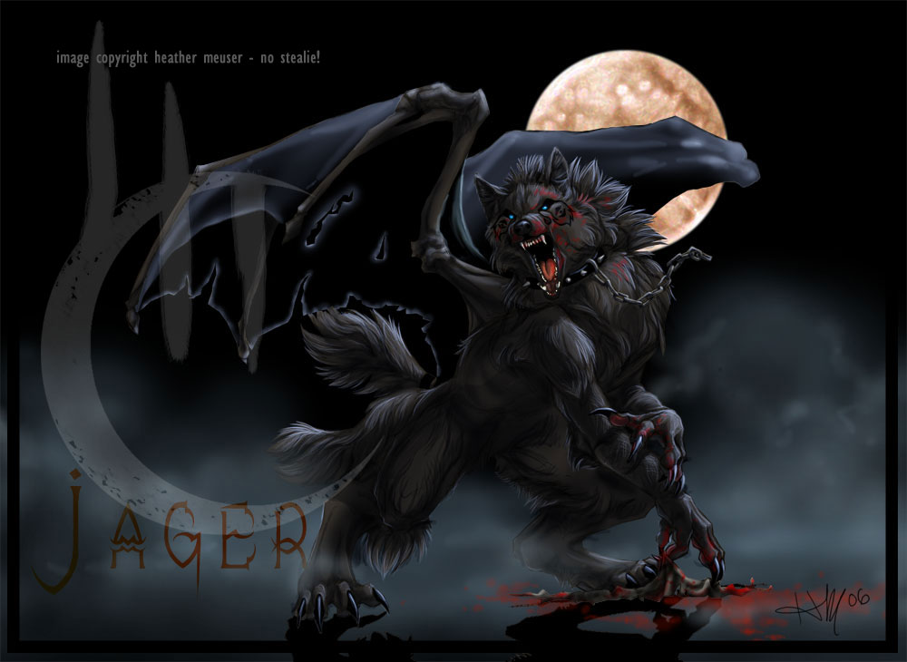 2006 angry anthro black_background black_fur black_sclera blood blue_eyes brown_fur canine caption chain claws clothing collar colored dark_theme detailed_background fangs feral fog full_moon fur hybrid jager jager_(darlenewolfen) looking_at_viewer looking_back male mammal markings membranous_wings mist moon night novawuff nude open_mouth outside rag roaring sharp_teeth simple_background snarling solo spiked_collar spikes spread_wings standing tattoo teeth tongue torn_clothing torn_wings were werewolf wings wolf