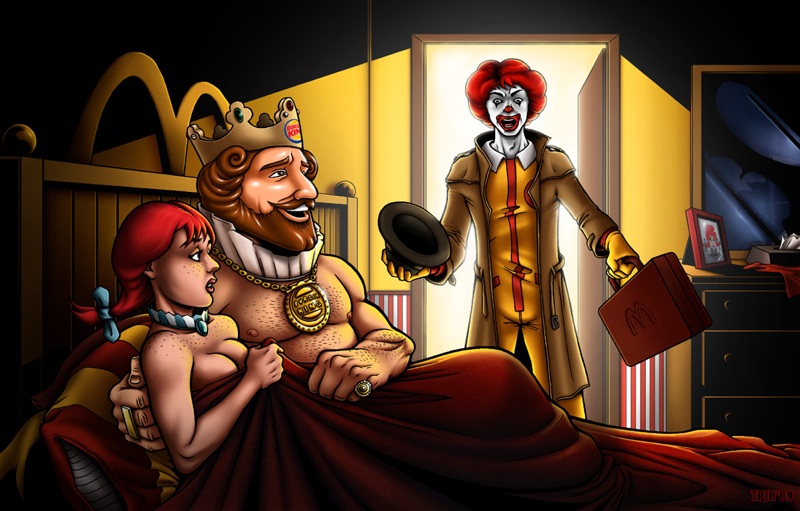 burger_king mascots mcdonald's ronald_mcdonald the_king wendy wendy's