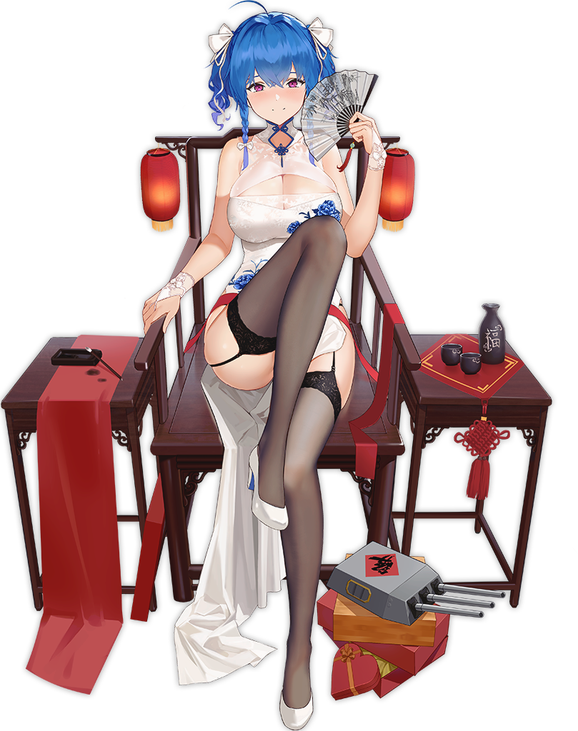 ahoge azur_lane bangs bare_shoulders blue_hair bow braid breasts bridal_gauntlets calligraphy_brush chair china_dress chinese_clothes chocolate chocolate_heart cleavage cleavage_cutout closed_mouth crossed_bangs dress fan floral_print folding_fan full_body garter_straps grey_legwear hair_between_eyes hair_bow hair_intakes hair_ribbon heart high_heels holding holding_fan huge_breasts leg_up looking_at_viewer mr_cloud official_art paintbrush pelvic_curtain pink_eyes ribbon see-through short_hair side_slit sitting sleeveless sleeveless_dress smile solo st._louis_(azur_lane) tachi-e thighhighs transparent_background turret turtleneck twin_braids twintails white_bow white_dress white_footwear white_ribbon wooden_chair