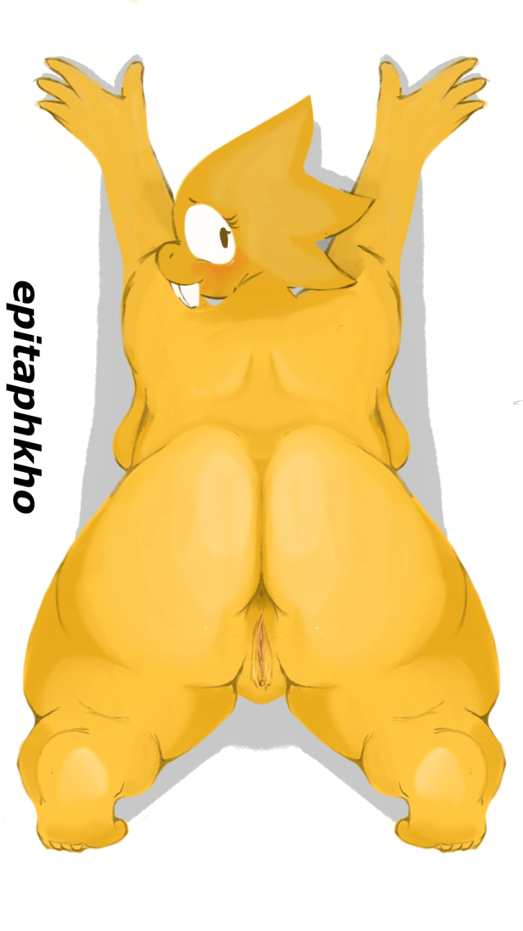 2018 against_wall alpha_channel alphys anthro anus big_butt blush breasts buckteeth butt digital_media_(artwork) epitaphkho_(artist) feet female huge_butt lizard looking_at_viewer looking_back nude presenting presenting_hindquarters pussy reptile scalie side_boob simple_background slightly_chubby smile solo standing teeth text thick_thighs transparent_background undertale video_games