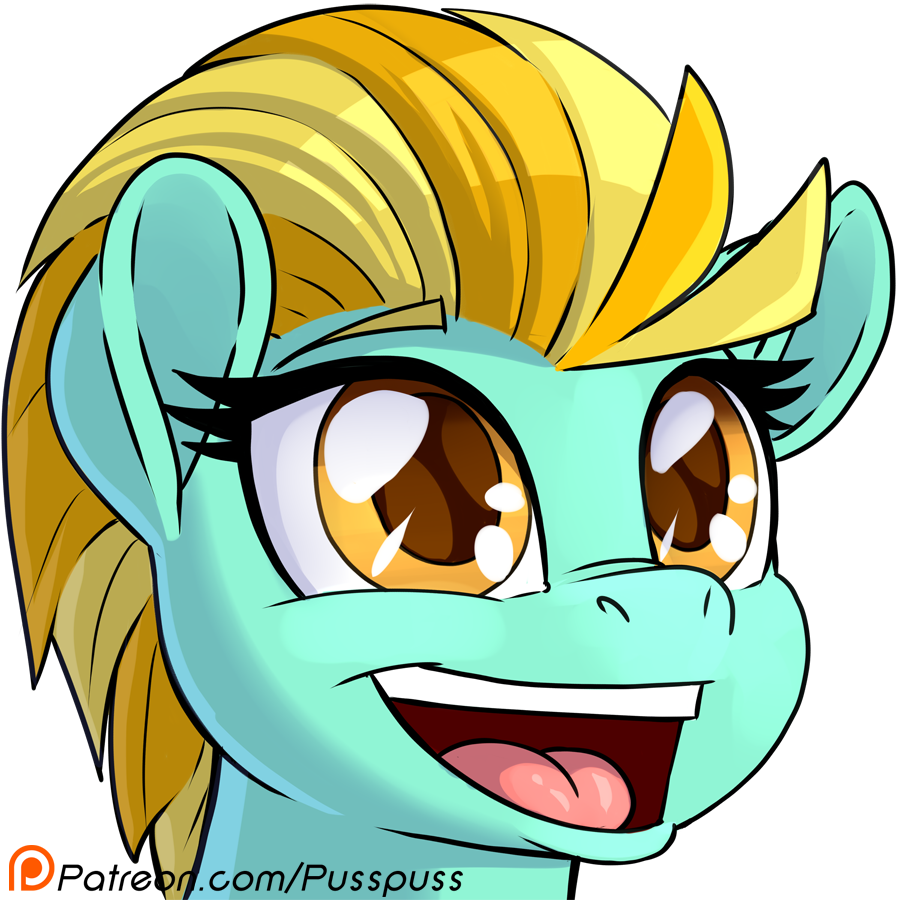 2017 alpha_channel digital_media_(artwork) equine eyelashes female friendship_is_magic hair happy headshot_portrait lightning_dust_(mlp) mammal multicolored_hair my_little_pony open_mouth open_smile patreon portrait pusspuss reaction_image simple_background smile solo transparent_background two_tone_hair