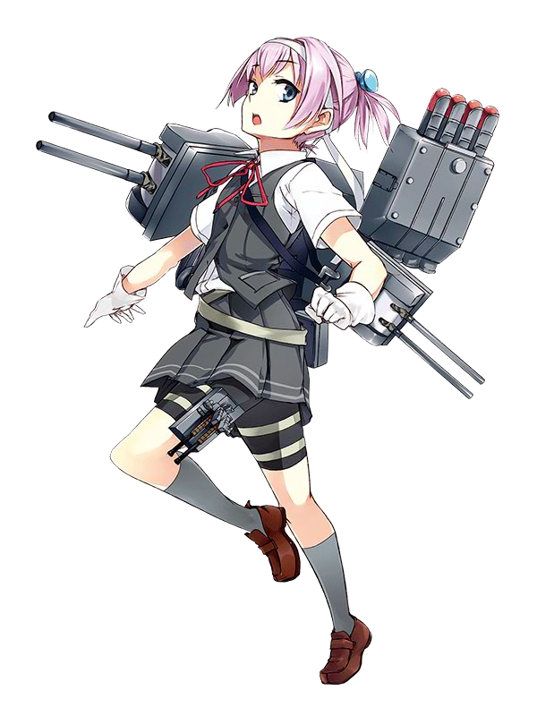 :o bike_shorts blue_eyes brown_footwear collared_shirt eyebrows_visible_through_hair full_body gloves grey_legwear grey_skirt grey_vest hachimaki hair_intakes hair_ornament hairband headband kantai_collection konishi_(koconatu) leg_up loafers looking_at_viewer looking_to_the_side machinery neck_ribbon official_art open_mouth outstretched_arm pink_hair pleated_skirt pocket red_neckwear red_ribbon ribbon school_uniform shiranui_(kantai_collection) shirt shoes short_hair short_ponytail short_sleeves shorts shorts_under_skirt skirt solo thigh_strap transparent_background turret vest white_gloves white_hairband white_shirt