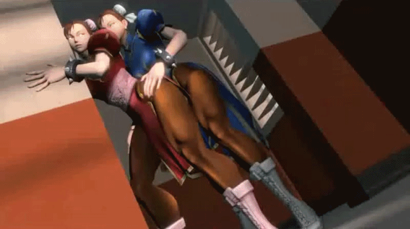 2girls 3d against_wall alternate_color animated animated_gif artist_request boots bounce bouncing_breasts bracelet breasts brown_hair brown_legwear bun_cover capcom china_dress chinese_clothes chun-li double_bun dress dual_persona dutch_angle female frottage hair_bun hair_ribbon hands_on_another's_hips humping indoors large_breasts legwear looking_back looking_over_shoulder molestation multiple_girls naughty_face naughty_smile no_bra pantyhose player_2 puffy_short_sleeves puffy_sleeves qipao ribbon sexually_suggestive short_hair short_sleeves smile solo source_filmmaker spiked_bracelets street_fighter white_boots yuri