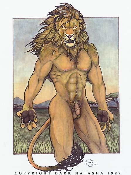 1998 5_fingers abs anthro balls biceps biped border brown_balls brown_claws brown_fur brown_mane brown_tail claws dark_natasha detailed_background feline flaccid front_view fur glans grass humanoid_penis lion looking_at_viewer male mammal mane muscular muscular_male navel nipples nude outside_border pecs penis pink_nipples pink_nose pink_penis portrait pubes savanna serratus signature solo standing tail_tuft three-quarter_portrait traditional_media_(artwork) tree tuft white_border