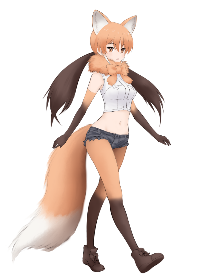 animal_ears bangs bare_shoulders black_bow black_footwear black_hair black_legwear black_shorts bow bowtie breasts crop_top eyebrows eyebrows_visible_through_hair eyelashes full_body fur_collar gradient_hair groin hair_between_eyes ise_(0425) kemono_friends leg_up long_hair maned_wolf_(kemono_friends) medium_breasts multicolored multicolored_clothes multicolored_hair multicolored_legwear navel open_mouth orange_bow orange_eyes orange_hair orange_legwear orange_neckwear pantyhose pantyhose_under_shorts shirt shoes short_shorts shorts simple_background sleeveless sleeveless_shirt solo standing standing_on_one_leg stomach tail white_background white_hair white_shirt wolf_ears wolf_tail