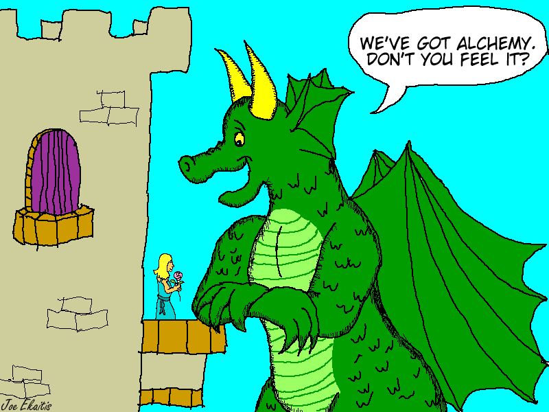 castle dialogue dragon english_text flower green_scales horn human humor joe_ekaitis mammal plant rose scales scalie size_difference smile speech_bubble text western_dragon wings