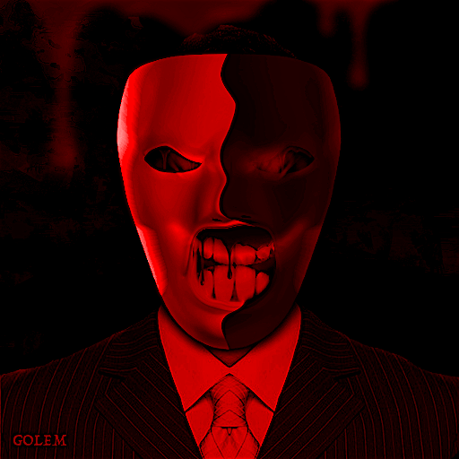 2018 angry big_teeth black_background blood blood_dripping blood_from_mask blood_from_mouth blood_leaking clothed clothing creepy creepy_background demon distorted edit invalid_color mask monster nightmare_fuel not_furry red_background shadow signature simple_background teeth