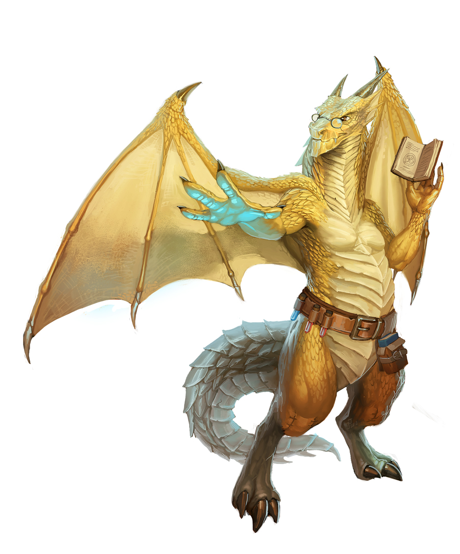 4_fingers anthro belt book chichapie claws dragon horn magic male scales scalie solo test_tube wings yellow_scales