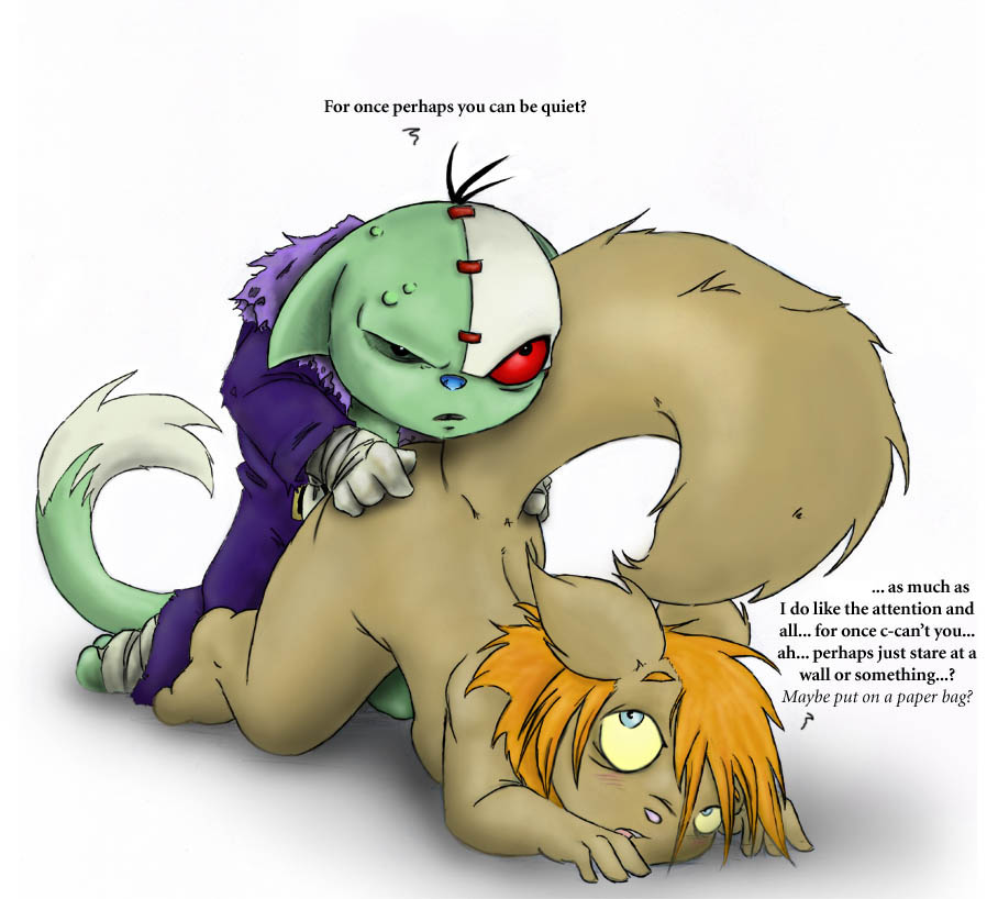anthro ass_up creepy dialog doggystyle duo eliv_thade from_behind gilly interspecies kacheek male neopets plain_background scared sex text unknown_artist usul white_background