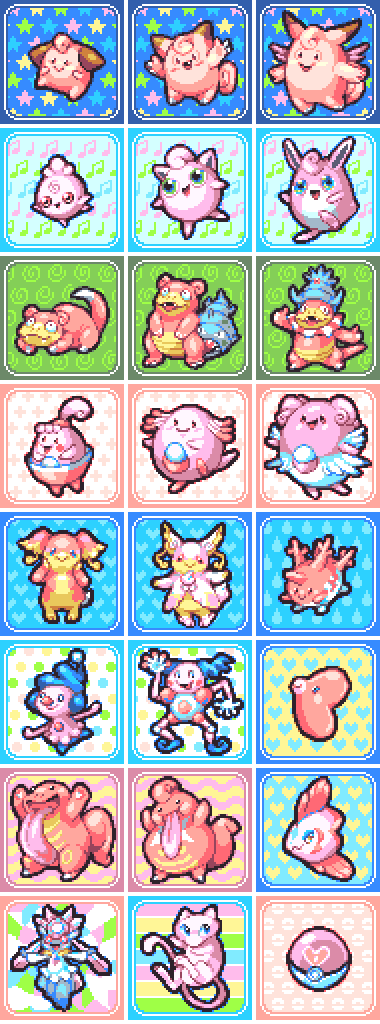 5_fingers ambiguous_gender anthro audino biped cc-by-nc-nd chansey clefable clefairy cleffa corsola countershade_torso countershading creative_commons digital_media_(artwork) dipstick_tail feral fingers generation_1_pokemon generation_2_pokemon generation_3_pokemon generation_5_pokemon humanoid jigglypuff legendary_pokemon lickitung luvdisc marine markings mew_(pokemon) moawling mr._mime nintendo open_mouth open_smile pink_body pixel_(artwork) pokeball pokemon pokemon_(species) quadruped slowbro slowking slowpoke smile tail tail_markings tongue tongue_out wigglytuff