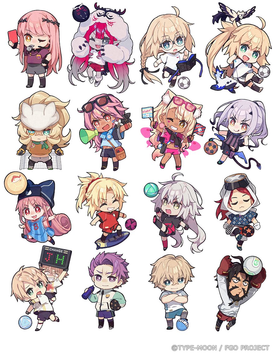 6+boys 6+girls artoria_caster_(fate) artoria_pendragon_(fate) ball baobhan_sith_(fate) baobhan_sith_(swimsuit_pretender)_(fate) barghest_(swimsuit_archer)_(fate) bird black_hair blonde_hair blue_eyes cernunnos_(fate) chloe_von_einzbern_(swimsuit_avenger) closed_eyes cnoc_na_riabh_(fate) dragon_girl dragon_tail edward_teach_(fate) fate/grand_order fate_(series) gawain_(fate) glasses gloves green_eyes grey_eyes habetrot_(fate) hat heterochromia jeanne_d'arc_alter_(fate) jeanne_d'arc_alter_(swimsuit_berserker)_(fate) jekyll_and_hyde_(fate) lancelot_(fate/grand_order) medb_(fate) melusine_(fate) melusine_(swimsuit_ruler)_(fate) mordred_(fate) mordred_(swimsuit_rider)_(fate) multiple_boys multiple_girls open_mouth pink_eyes pink_hair purple_eyes purple_hair red_hair saipaco soccer_ball suzuka_gozen_(swimsuit_rider)_(fate) tail tonelico_(fate) tristan_(fate) whale white_hair yellow_eyes