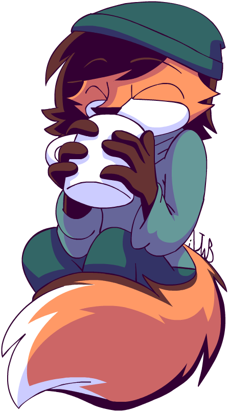 alpha_channel animatedjames anthro brown_body brown_fur brown_hair canid canine coffee_mug drinking eyes_closed female fox fur hair macy mammal multicolored_body multicolored_fur orange_body orange_fur solo white_body white_fur winter_hat