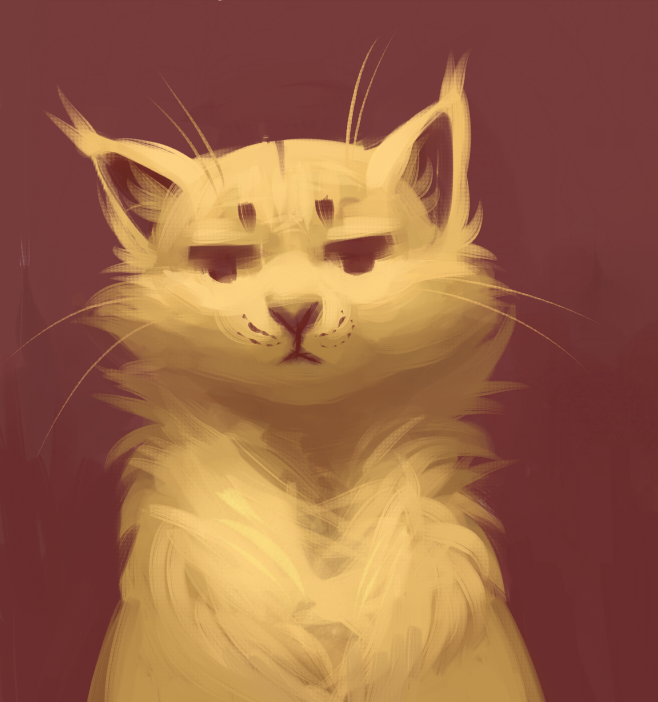 ambiguous_gender feline feral fur keumano looking_at_viewer mammal restricted_palette simple_background solo whiskers