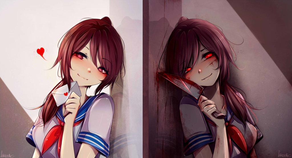1girl against_wall ayano_aishi bangs blood blood_on_face bloody_clothes blush bright_pupils closed_mouth collarbone copyright_request dagger eyebrows_visible_through_hair head_tilt heart holding holding_letter holding_weapon injury letter likesac long_hair looking_at_viewer love_letter multiple_views neckerchief nose_blush panties parted_lips ponytail red_eyes red_neckwear reflection school_uniform serafuku shaded_face shirt short_sleeves signature smile swept_bangs underwear upper_body weapon white_shirt yandere_simulator