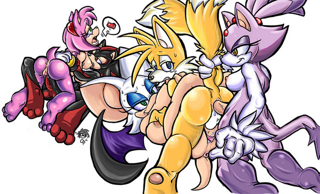 amy_rose blaze_the_cat rouge_the_bat shadow_the_hedgehog sonic_team tails