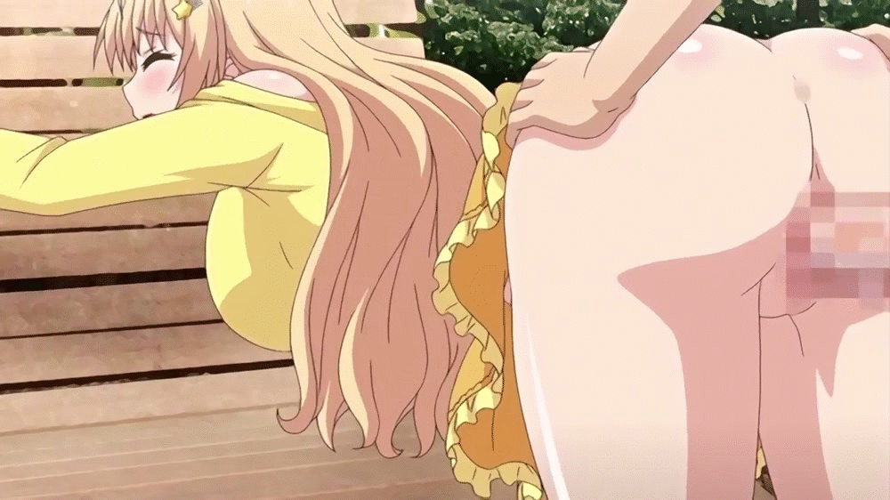 10s 1boy 1girl animated animated_gif ass ass_grab baka_na_imouto_o_rikou_ni_suru_no_wa_ore_no_xx_dake_na_ken_ni_tsuite bent_over blonde_hair bounce bouncing_breasts clothed_sex collaboration_works doggystyle eyes_closed hetero huge_ass large_breasts long_hair mitsui_hana sex thick_thighs thighs vaginal wide_hips