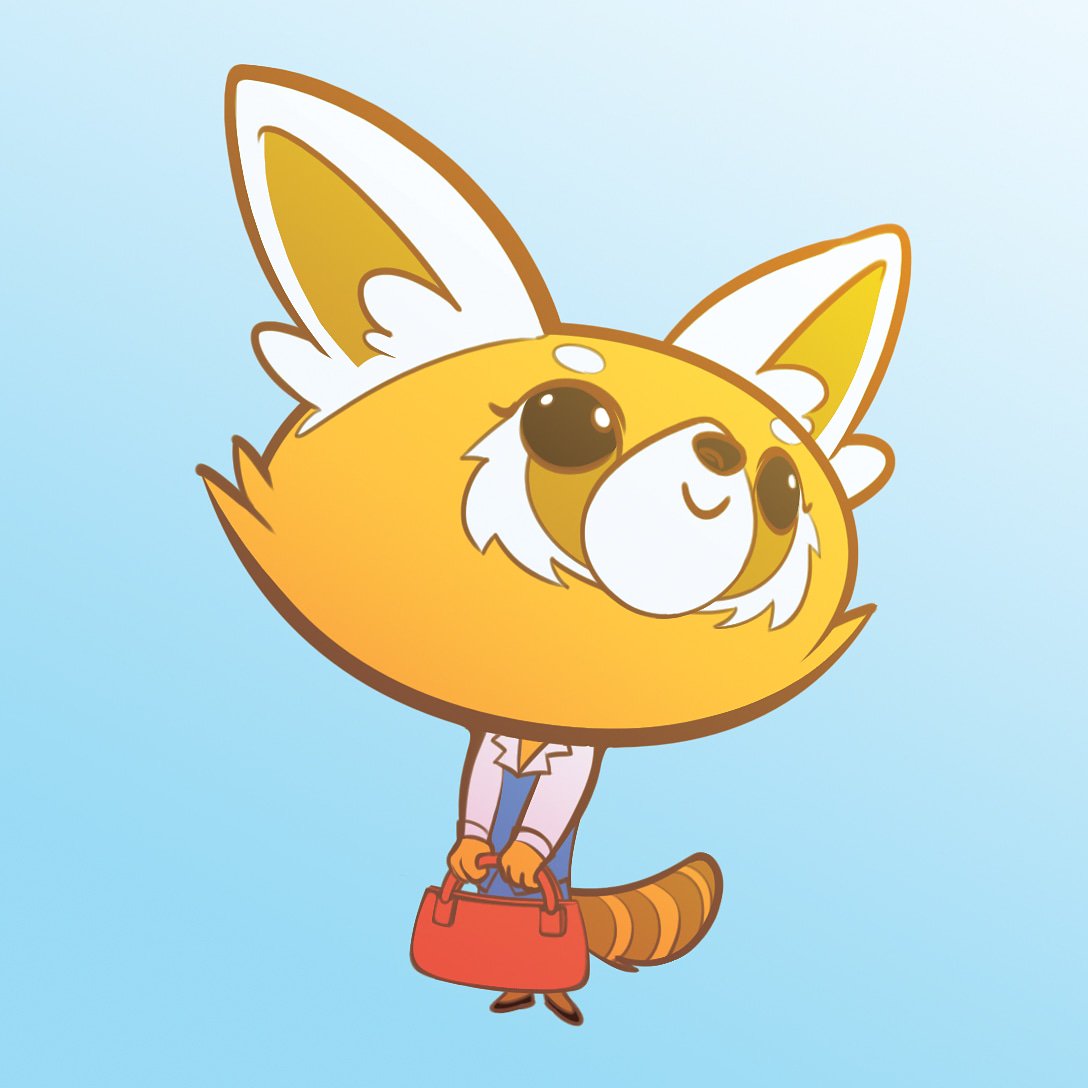 2018 aggressive_retsuko anthro clothing digital_media_(artwork) female hi_res jalbhenn mammal red_panda retsuko sanrio simple_background solo