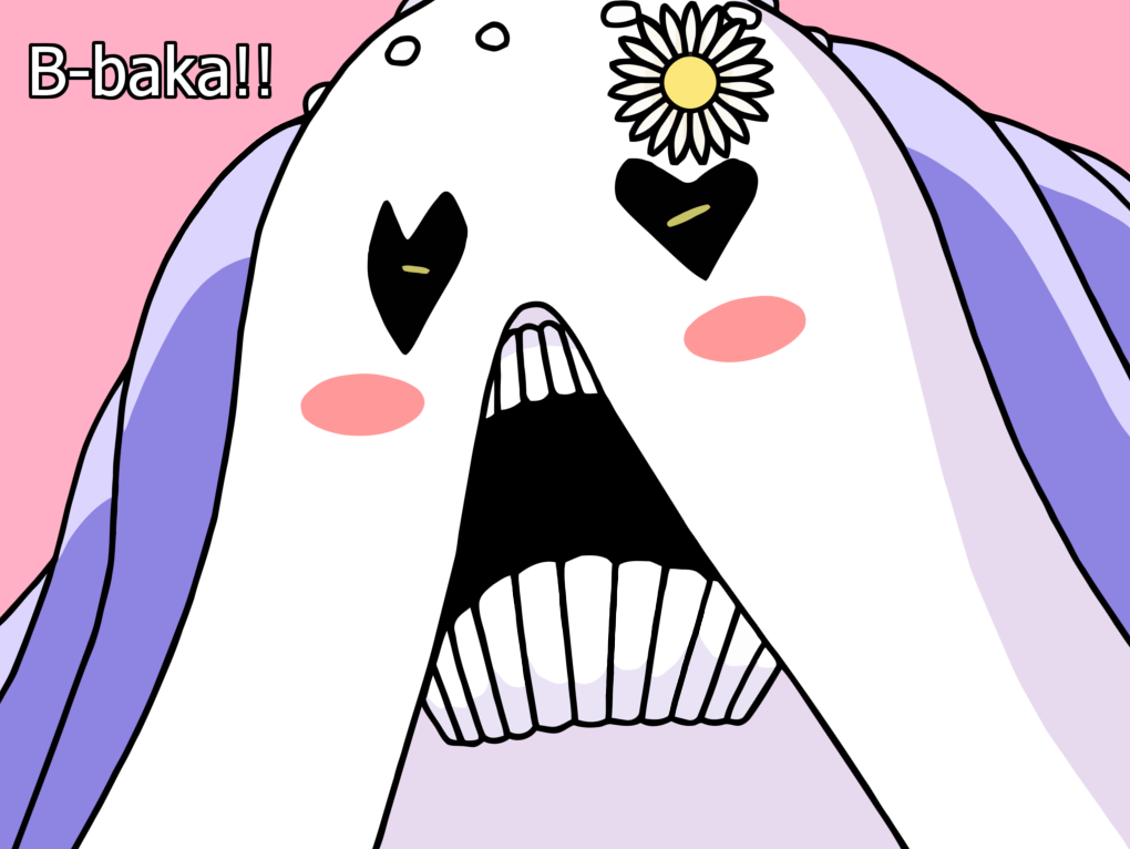 anime baka bleach_(series) blush creepy english_text eyeshadow female flower flower_on_head hairless hollow humor insult jellyfish looking_at_viewer makeup marine mature_female moe multicolored_body noseless nude numb_chandelier oddly_cute open_mouth plant portrait purple_body shy simple_background teeth tentacles text tsundere unknown_artist what white_body yelling yellow_eyes