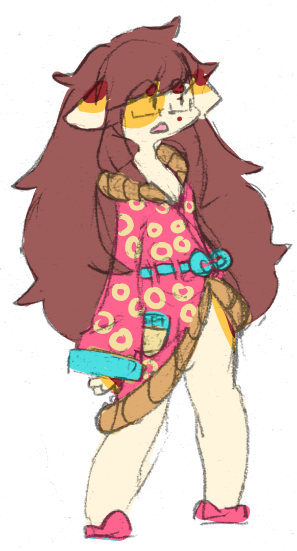 anthro bottomless brown_hair cat clothed clothing eyewear feline female flat_chested footwear fur glasses hair heartthrob_cafe irootie long_hair mammal messy_hair mimi_(irootie) multicolored_fur open_mouth pajamas pink_clothing robe simple_background sketch solo spots spotted_fur square_glasses tan_fur white_background