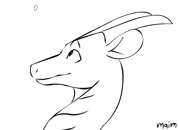 2018 animated black_and_white bust_portrait cute digital_drawing_(artwork) digital_media_(artwork) dragon ears_back feral garo_(garoshadowscale) happy horn humor long_neck looking_away looking_up loop maim male monochrome nude open_mouth open_smile portrait reptile scales scalie side_view simple_background smile snout snow solo surprise teeth toony western_dragon white_background wide_eyed