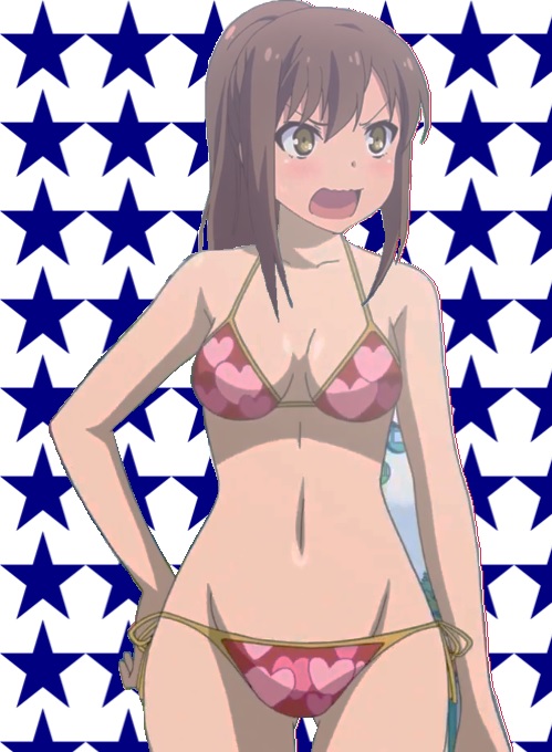 aoyama_nanami bikini hand_on_hip sakura-sou_no_pet_na_kanojo starry_background string_bikini swimsuit