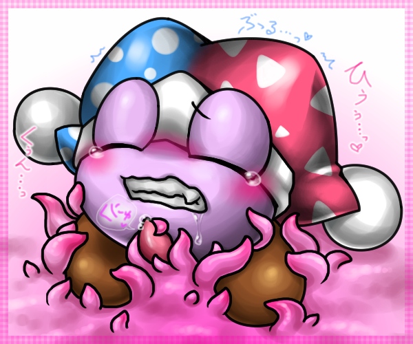 &lt;3 2013 box_xod japanese_text kirby_(series) male marx nintendo not_furry penis precum solo tears tentacle_sex tentaclejob tentacles text translation_request video_games waddling_head