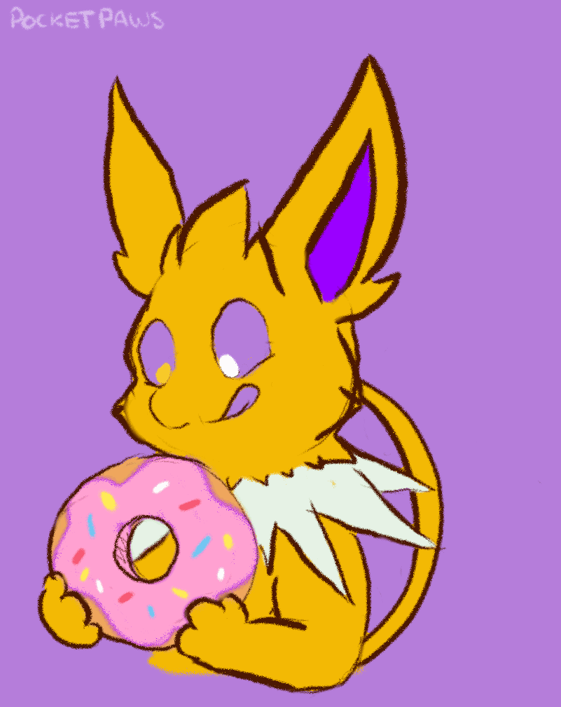 ambiguous_gender animated balls disembodied_penis doughnut eating eeveelution erection fellatio feral food forced forced_oral heterochromia hybrid jolteon legendary_pok&eacute;mon male male/ambiguous male_penetrating mew nintendo oral oral_penetration penetration penis pocketpaws pok&eacute;mon pok&eacute;mon_(species) purple_background semi-anthro sex signature simple_background solo_focus surprise tears video_games