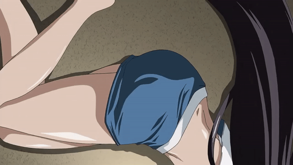 animated animated_gif ikkitousen kan'u_unchou legs passed_out skirt very_long_hair