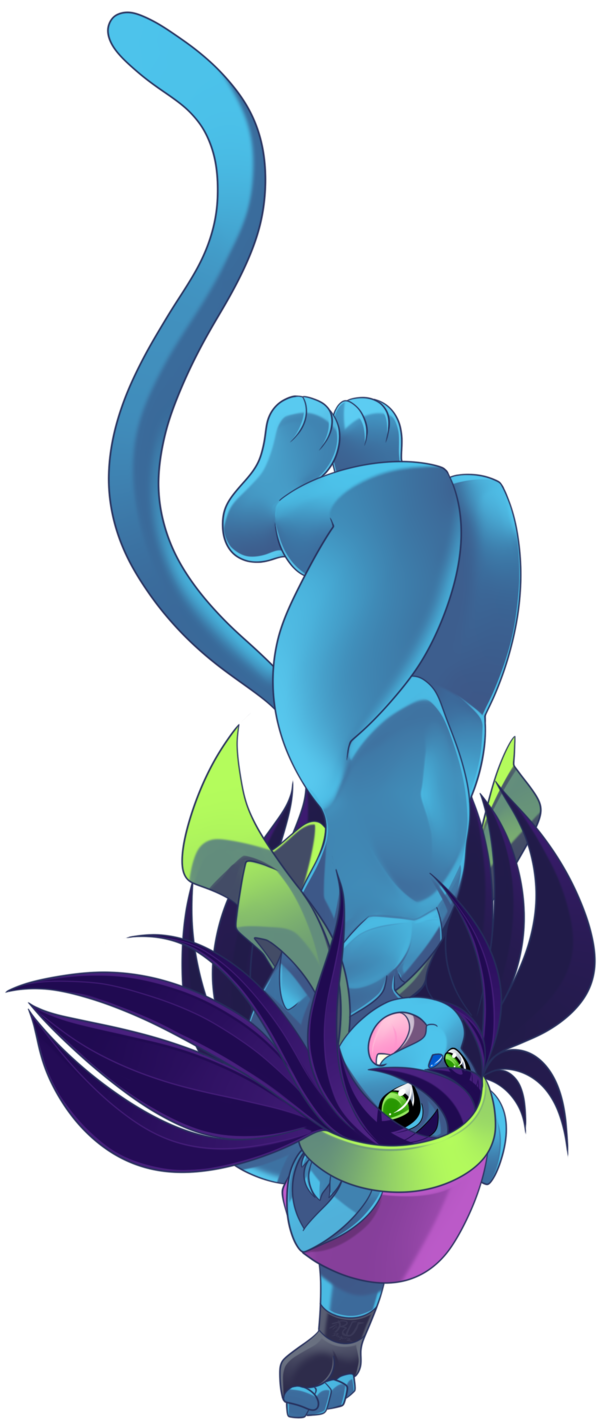 2018 3_toes alpha_channel anthro blue_fur cat digital_media_(artwork) feline fur hair mammal open_mouth phation purple_hair simple_background smile solo toes tongue transparent_background