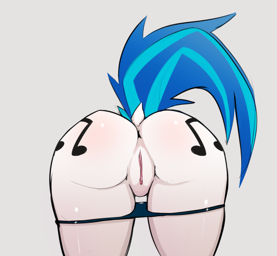 2018 anus butt clothing dock equine female friendship_is_magic horse mammal my_little_pony panties panties_down panties_pulled_down pony pony-butt-express presenting presenting_hindquarters pussy raised_tail rear_view simple_background solo underwear vinyl_scratch_(mlp) white_background