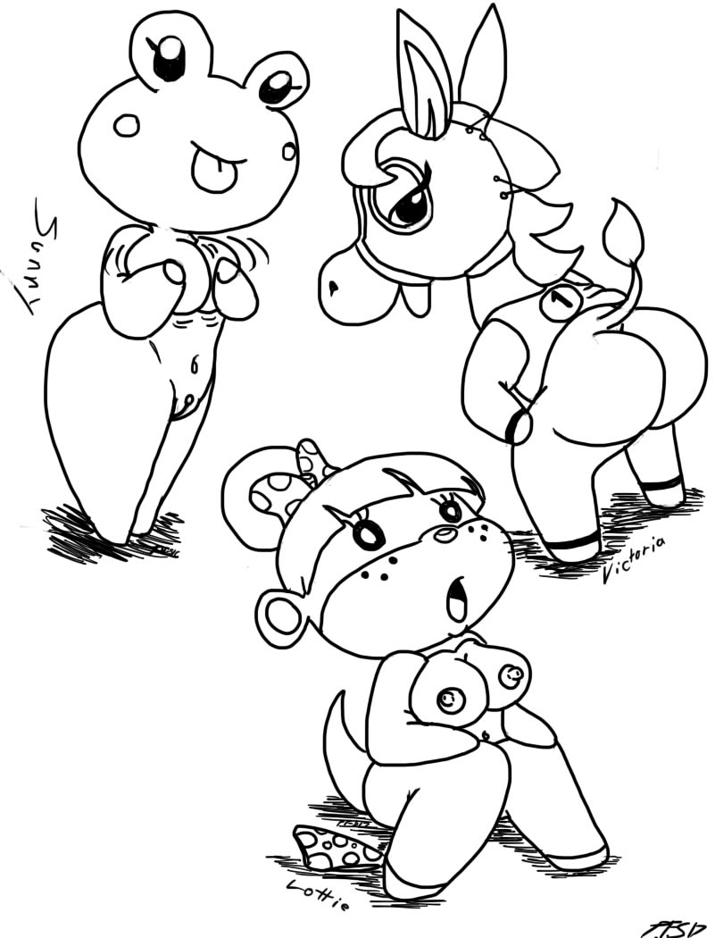 2017 amphibian animal_crossing anthro beady_eyes bedroom_eyes bent_over big_breasts biped black_and_white blep blinker_hood bottomless breasts butt character_name clitoris clothed clothing covering covering_breasts covering_self digital_drawing_(artwork) digital_media_(artwork) discarded_clothing english_text equine erect_nipples eyelashes featureless_feet featureless_hands female freckles frog front_view full-length_portrait group hair hair_bow hair_ribbon half-closed_eyes holding_breast horse looking_back looking_up lottie_(animal_crossing) mammal mane monochrome mustelid navel nintendo nipples non-mammal_breasts nude open_mouth open_smile otter pandafox_(artist) panties portrait presenting presenting_hindquarters pussy racehorse rear_view ribbons seductive shadow shirt short_hair shortstack simple_background sitting slightly_chubby smile snout standing sunny_(animal_crossing) tail_tuft text thick_thighs tongue tongue_out tuft underwear victoria_(animal_crossing) video_games white_background wide_hips