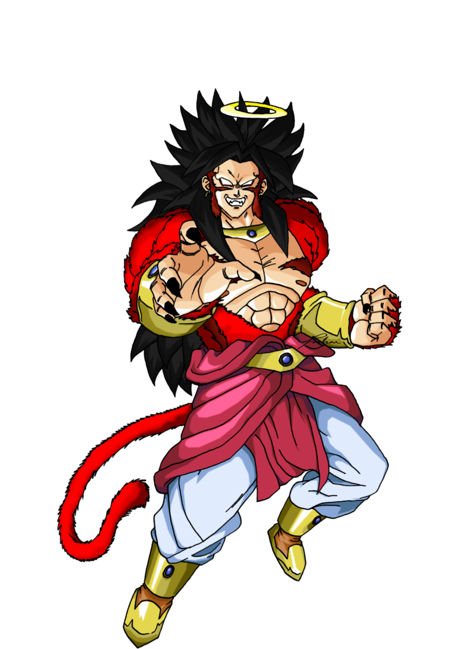 abs black_hair blank_eyes bracelet broly claws commentary dragon_ball dragon_ball_z earrings english_commentary fang fur highres jewelry long_hair looking_at_viewer male_focus monkey_tail muscle necklace paan013 shirtless smile spiked_hair super_saiyan super_saiyan_4 tail transparent_background very_long_hair wristband