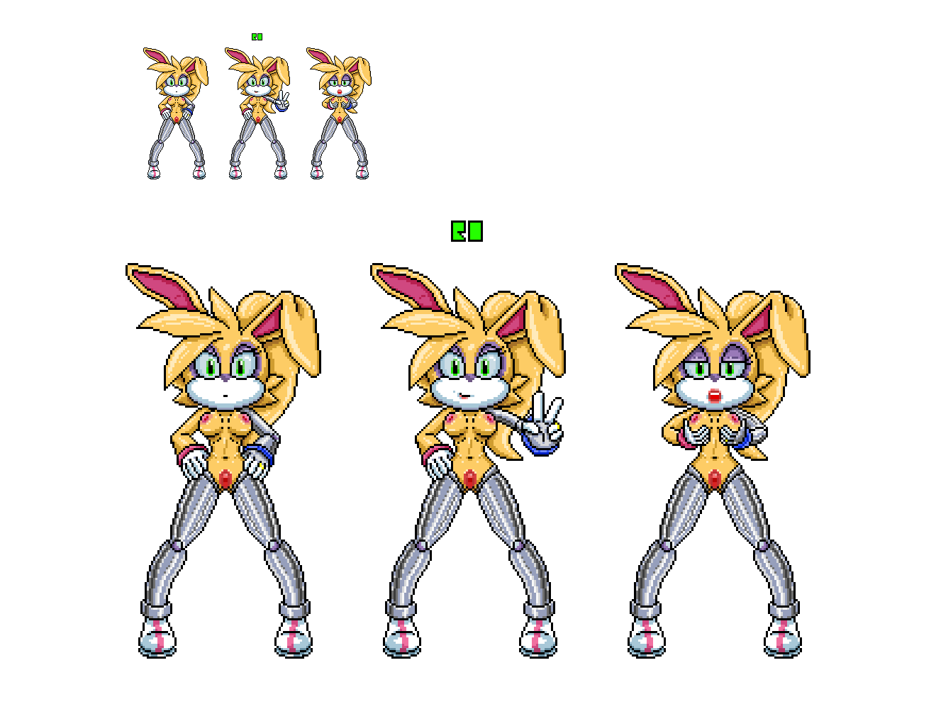 anthro breasts bunnie_rabbot cybernetics digital_media_(artwork) female fur lagomorph machine mammal nipples nude pixel_(artwork) pussy rabbit randomobliquity_(artist) simple_background smile solo sonic_(series) sprite standing