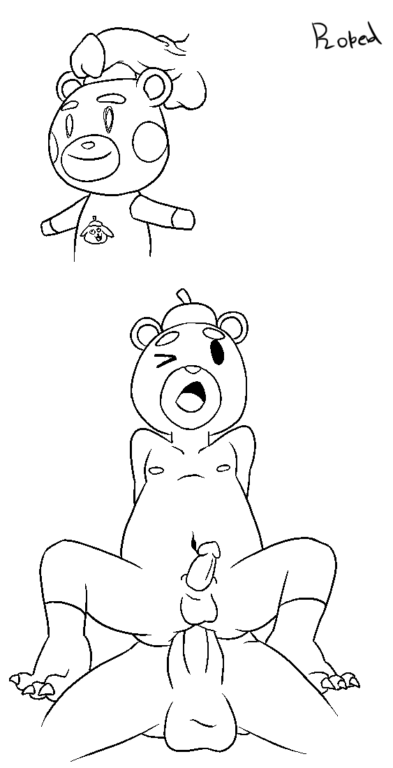 2017 3_toes aliasing anal anal_penetration animal_crossing animal_genitalia anthro anthrofied balls bear before_and_after belly beret biped black_and_white butt_from_front claws clothed clothing digital_drawing_(artwork) digital_media_(artwork) disembodied_penis duo erection faceless_male front_view glans gloves_(marking) hat human human_on_anthro human_penetrating humanoid_penis hybrid_penis interspecies line_art male male/male mammal markings marty_(animal_crossing) monochrome muzzle_(marking) navel nintendo nipples nude on_top one_eye_closed open_mouth overweight overweight_male penetration penis penis_on_head reclining reverse_cowgirl_position robedart sex sheath shirt simple_background smile socks_(marking) solo_focus standing this_isn't_my_horn toe_claws toes vein veiny_penis vertical_bar_eyes video_games white_background