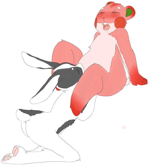 2013 3_toes 5_fingers animal_crossing anthro anthro_on_anthro anthrofied anus apple_(animal_crossing) arched_back arm_support big_thighs biped black_fur blush buckteeth butt centuries countershade_face countershade_torso countershading cunnilingus digital_drawing_(artwork) digital_media_(artwork) dotty_(animal_crossing) drooling duo dutch_rabbit eyelashes eyes_closed female female/female flat_chested full-length_portrait fur hamster hindpaw interspecies kneeling lagomorph looking_pleasured mammal multicolored_fur nintendo nude open_mouth oral overweight overweight_female pawpads paws pink_anus pink_countershading pink_fur pink_pawpads pink_tongue portrait rabbit red_fur rodent saliva saliva_string sex side_view simple_background sitting teeth toes tongue two_tone_fur vaginal video_games white_background white_fur wide_hips