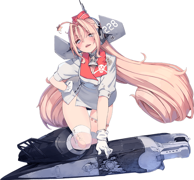 1girl coat drum_(kancolle) full_body gloves grey_eyes hair_ornament hat headgear kantai_collection long_hair official_art parted_bangs pink_hair shizuma_yoshinori smile solo star_(symbol) star_hair_ornament swimsuit swimsuit_under_clothes thighs transparent_background turret weapon white_coat
