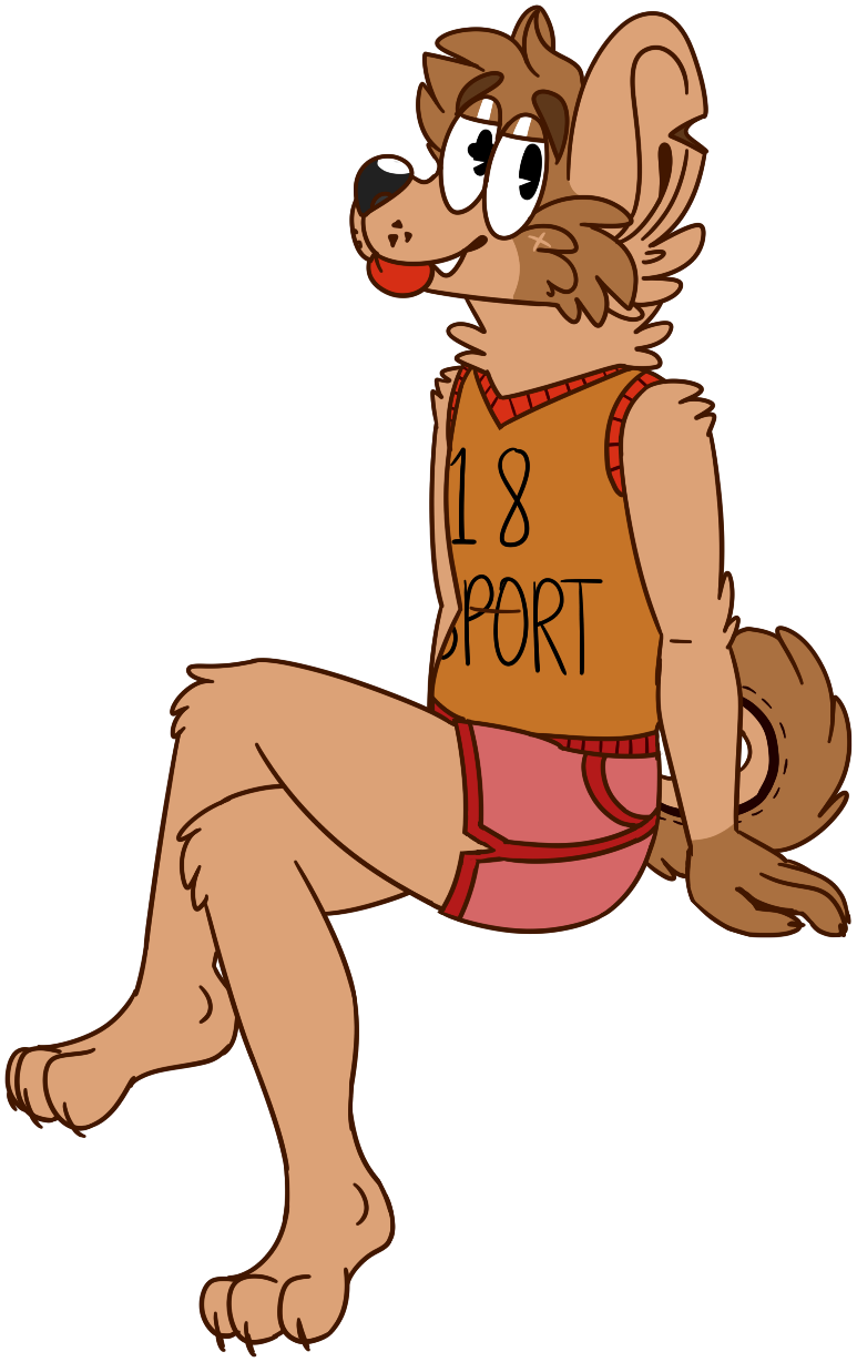 2016 alpha_channel anthro athletic_wear barefoot black_nose black_text blep bottomwear brown_body brown_eyebrows brown_fur canid canine canis claws clothed clothing digital_drawing_(artwork) digital_media_(artwork) domestic_dog english_text eyebrows fangs feet finger_claws flat_colors full-length_portrait fully_clothed fur gym_bottomwear gym_shorts handwritten_text head_tuft hi_res hindpaw jaspering looking_at_viewer male mammal notched_ear orange_clothing orange_shirt orange_tank_top orange_topwear paws plantigrade portrait red_bottomwear red_clothing red_shorts red_tongue shiny_eyelids shirt shorts simple_background sitting smile snout solo tail tank_top teeth text text_on_clothing text_on_shirt text_on_tank_top text_on_topwear toe_claws tongue tongue_out topwear transparent_background tuft whisker_dots